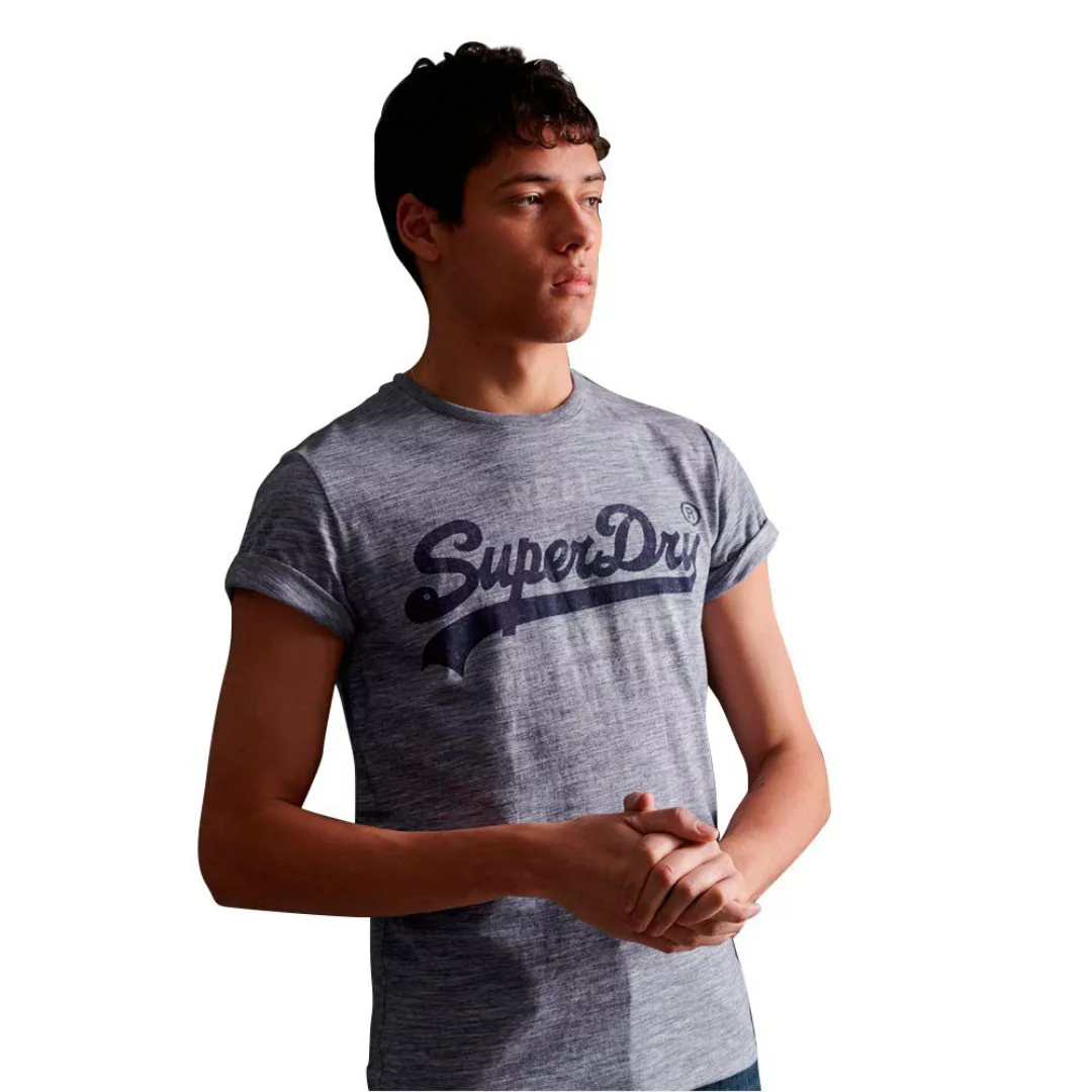 Superdry Vintage Logo Premium Goods Kurzarm T-shirt XL Mist Blue Space Dye günstig online kaufen