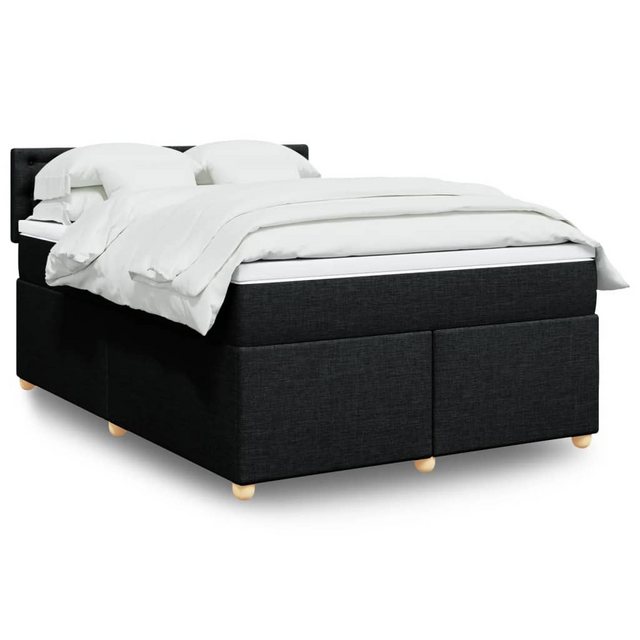 vidaXL Boxspringbett, Boxspringbett mit Matratze Hellgrau 140x200 cm Stoff günstig online kaufen