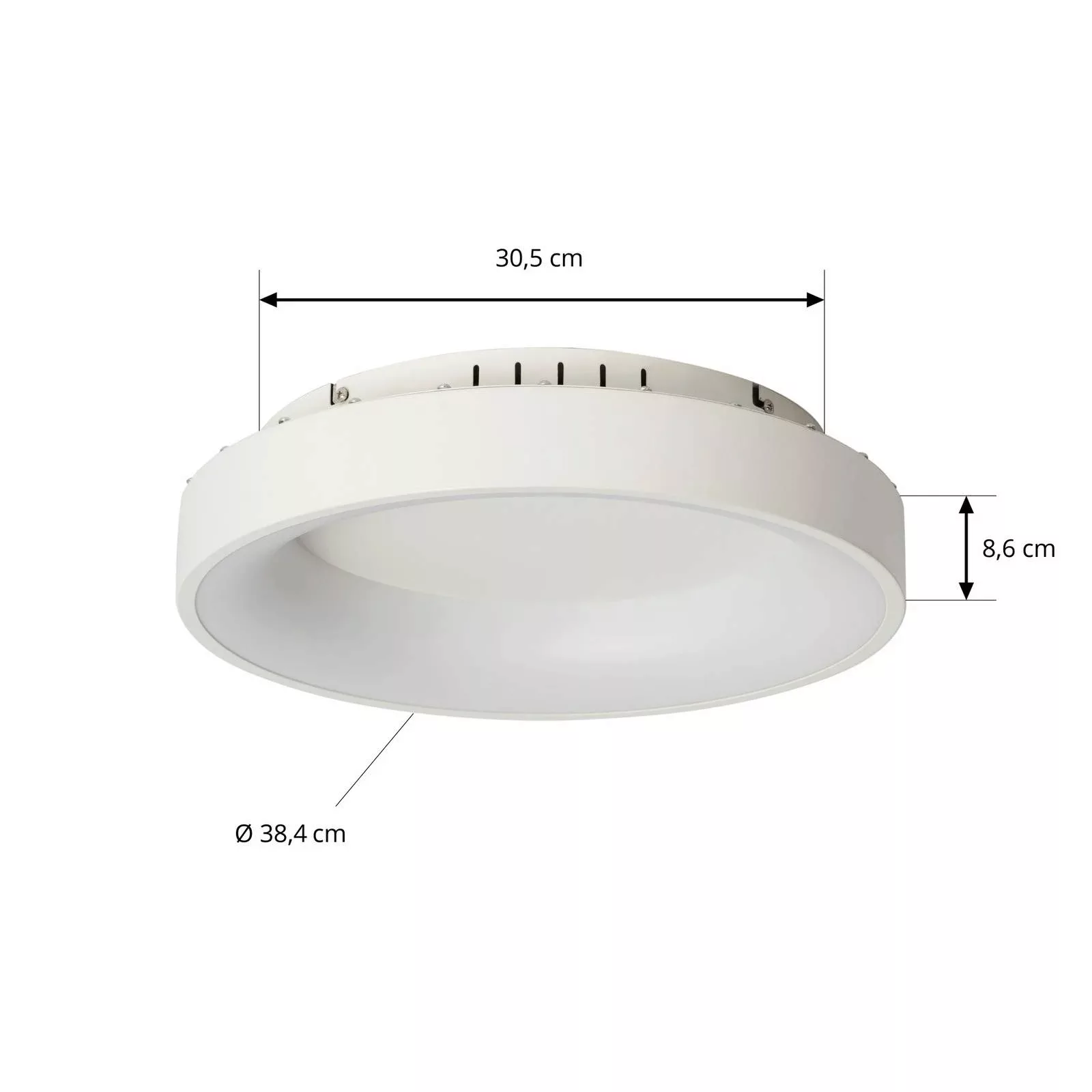 Lucande LED-Deckenleuchte Samvel, Ø 38,4 cm, Weiß, Eisen günstig online kaufen