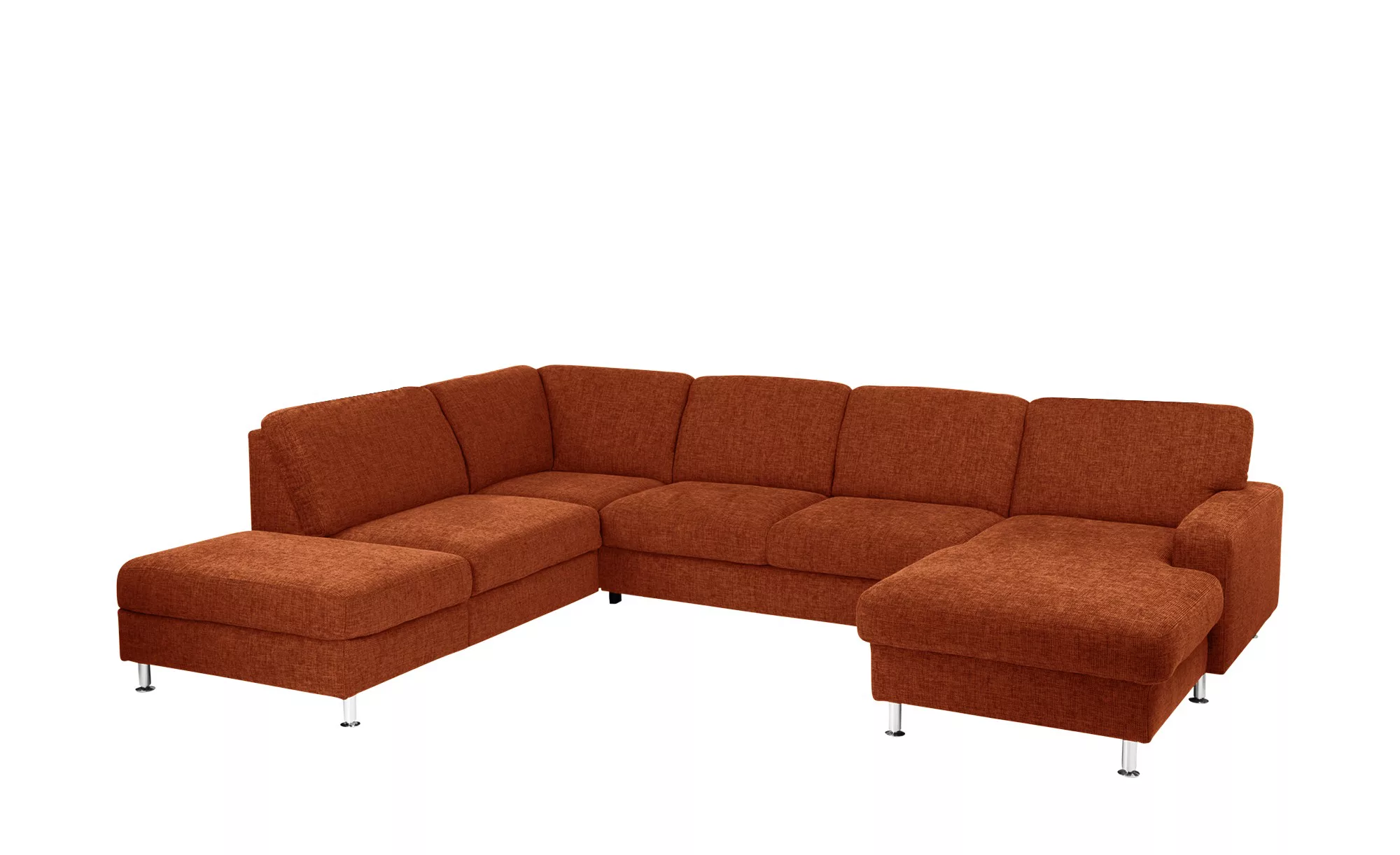 meinSofa Wohnlandschaft Webstoff Jana ¦ orange ¦ Maße (cm): B: 305 H: 85 T: günstig online kaufen