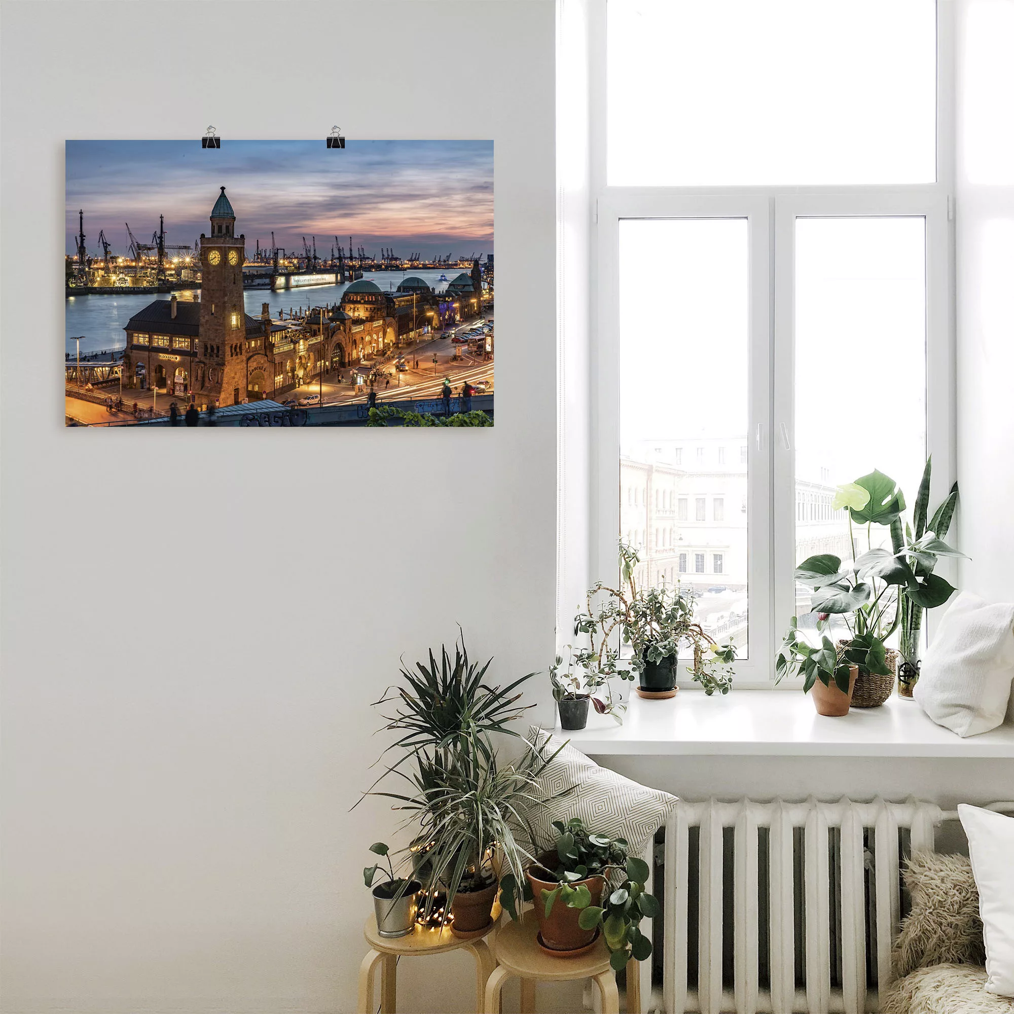 Artland Wandbild "Landungsbrücken Hamburg", Hamburg, (1 St.), als Alubild, günstig online kaufen