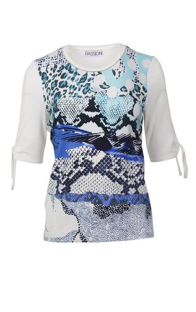 Passioni T-Shirt Animalprint Shirt T- shirt mit Print und Kettendetail am A günstig online kaufen