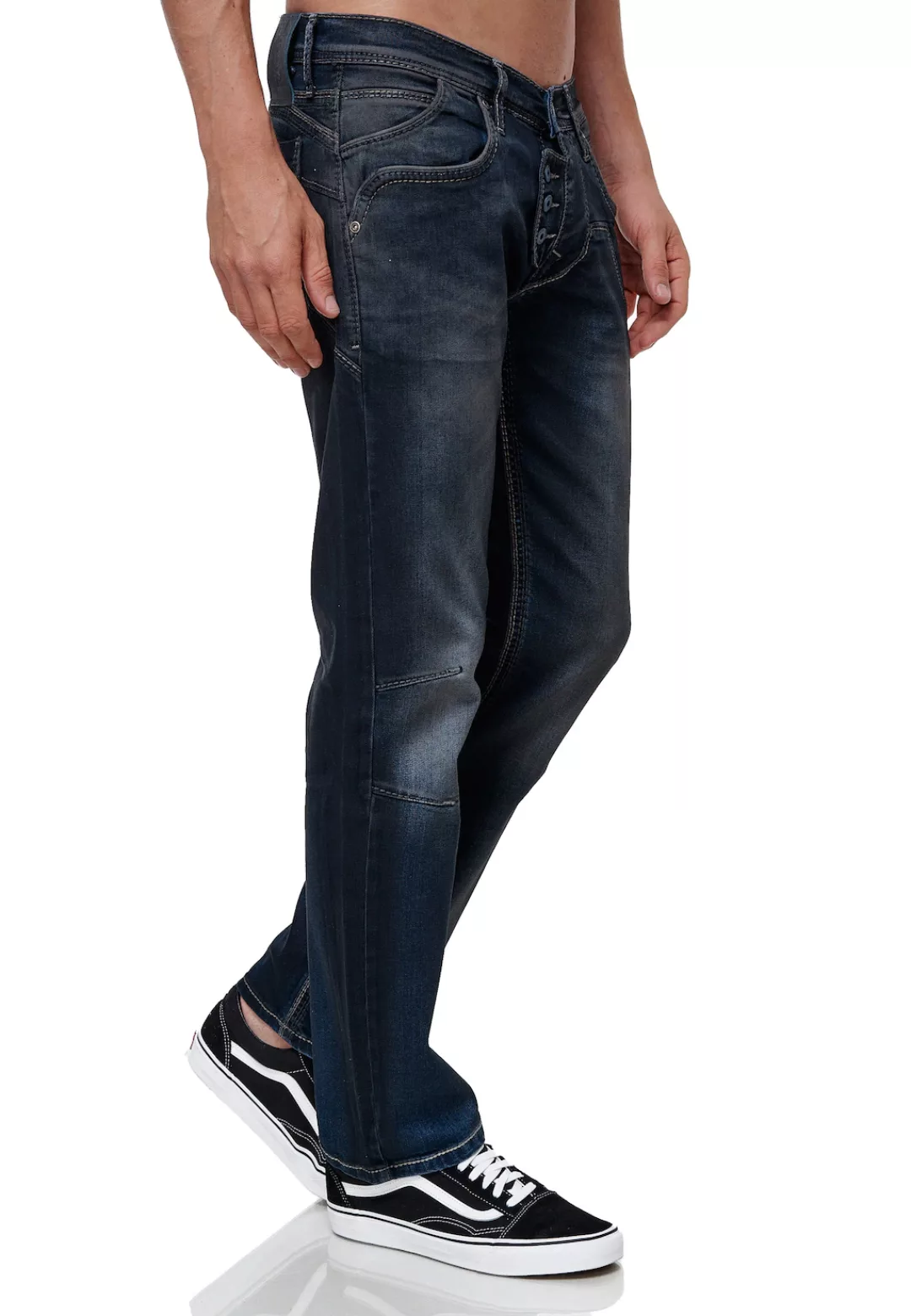 Rusty Neal Straight-Jeans "RUBEN 47", in modischer Used-Optik günstig online kaufen