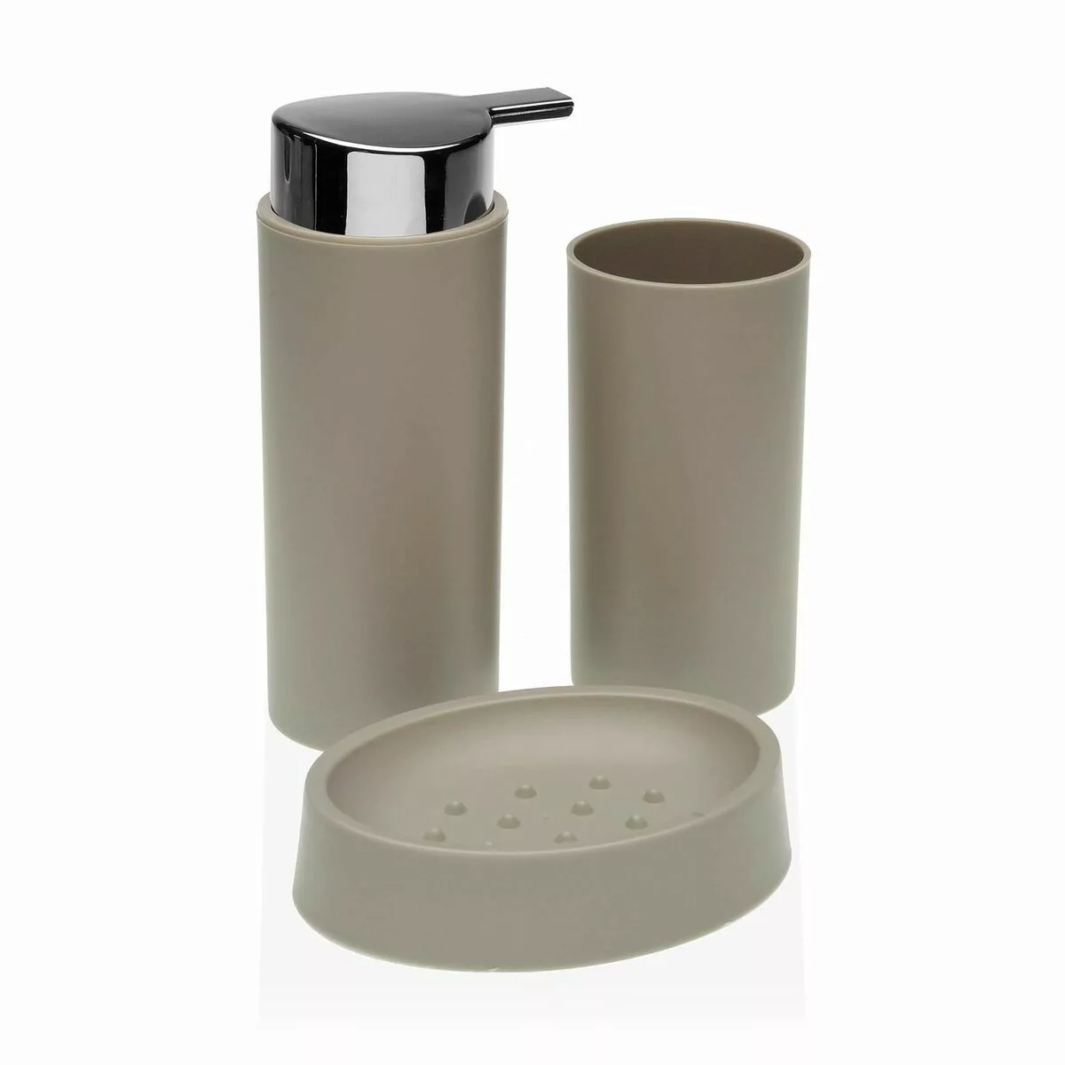 Badezimmer Set Versa Beige Pp (6,5 X 16 X 6,5 Cm) günstig online kaufen