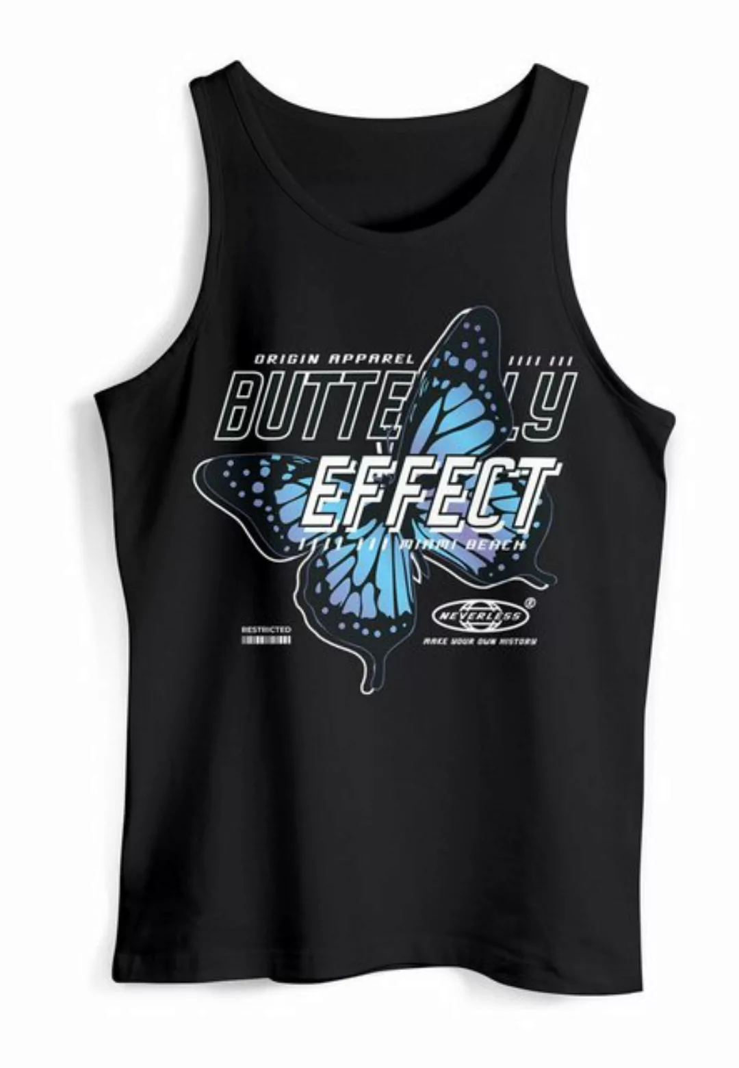 Neverless Tanktop Herren Tank-Top Bedruckt Schriftzug Butterfly Effect Schm günstig online kaufen