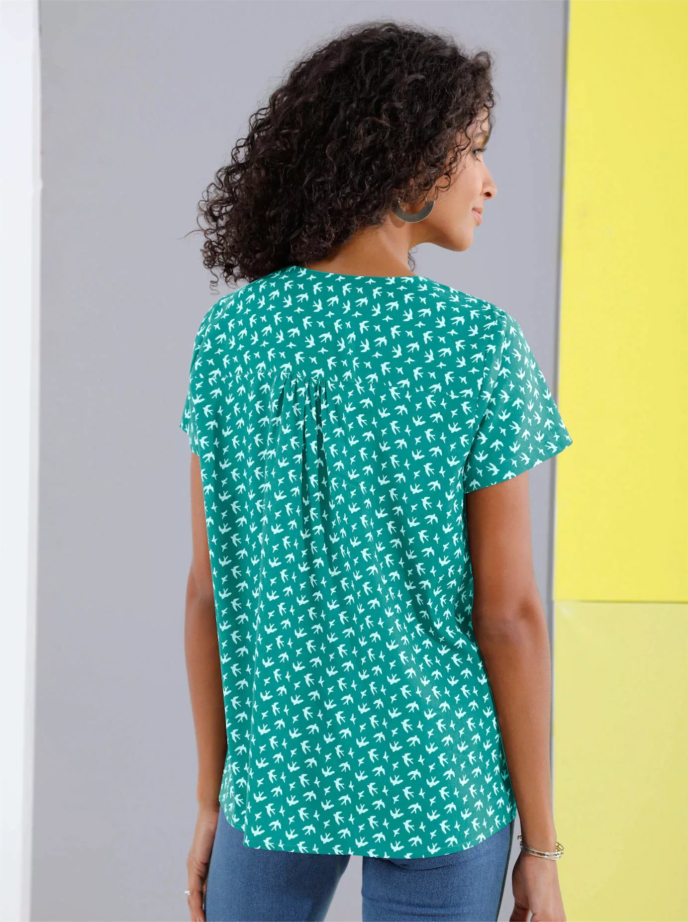 Sieh an! Klassische Bluse Crepebluse günstig online kaufen