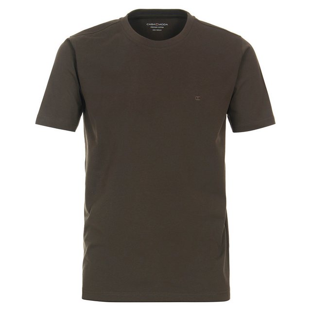 CASAMODA Rundhalsshirt CasaModa Basic T-Shirt Übergröße braun günstig online kaufen