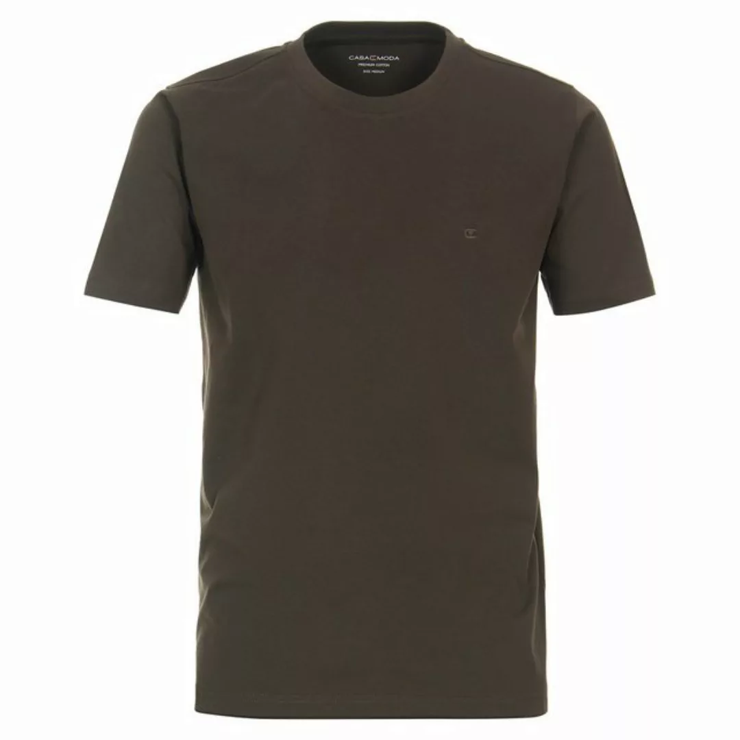 CASAMODA Rundhalsshirt CasaModa Basic T-Shirt Übergröße braun günstig online kaufen