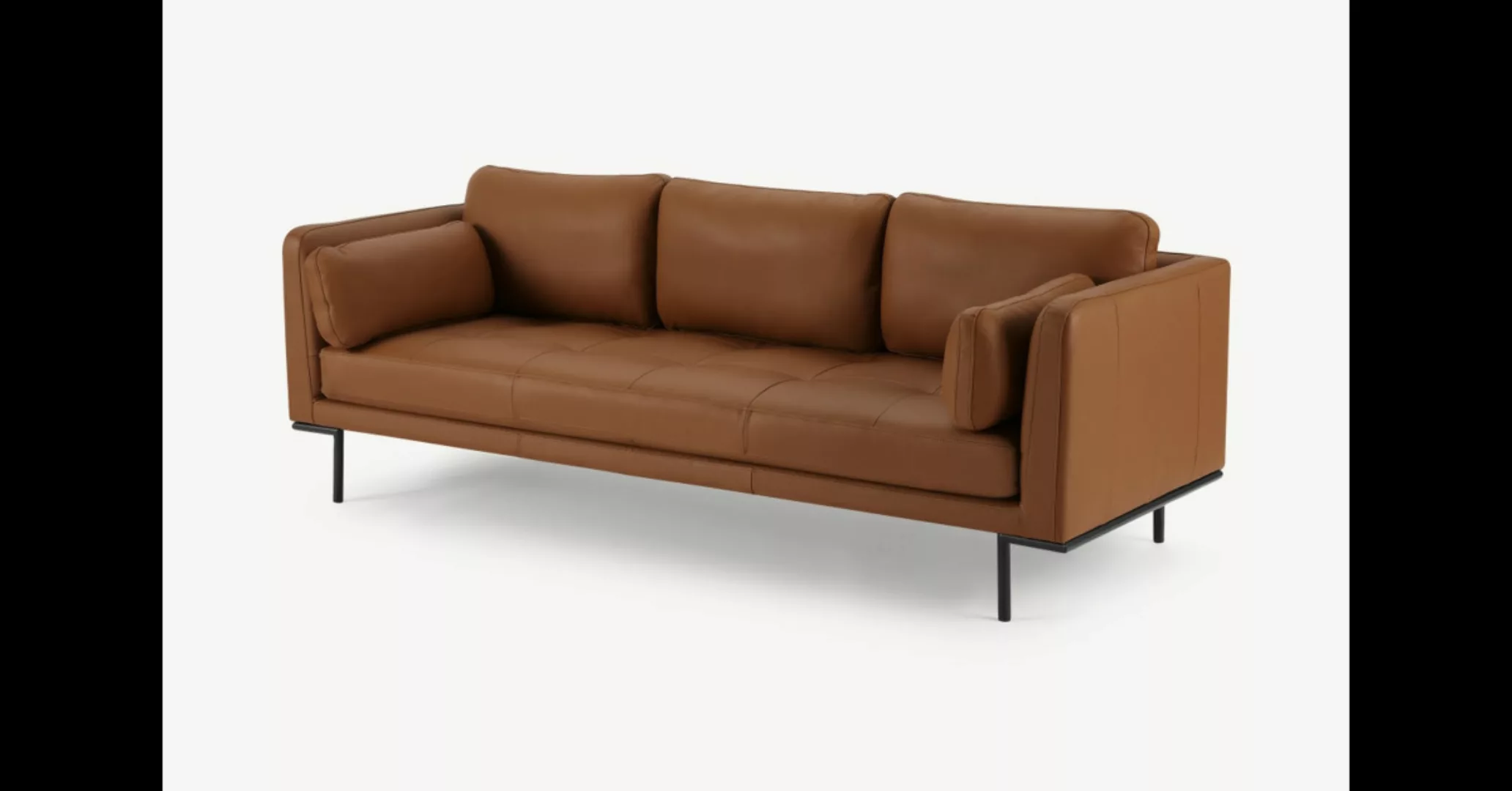 Harlow 3-Sitzer Sofa, Leder in Honigbraun - MADE.com günstig online kaufen