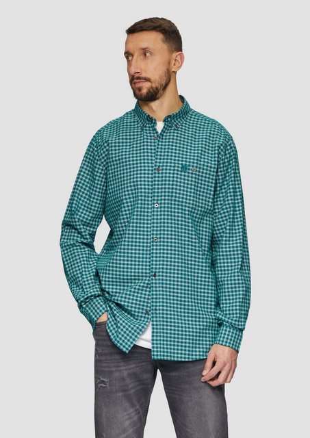 s.Oliver Langarmhemd Regular Fit: Kariertes Hemd mit Button-Down-Kragen Art günstig online kaufen