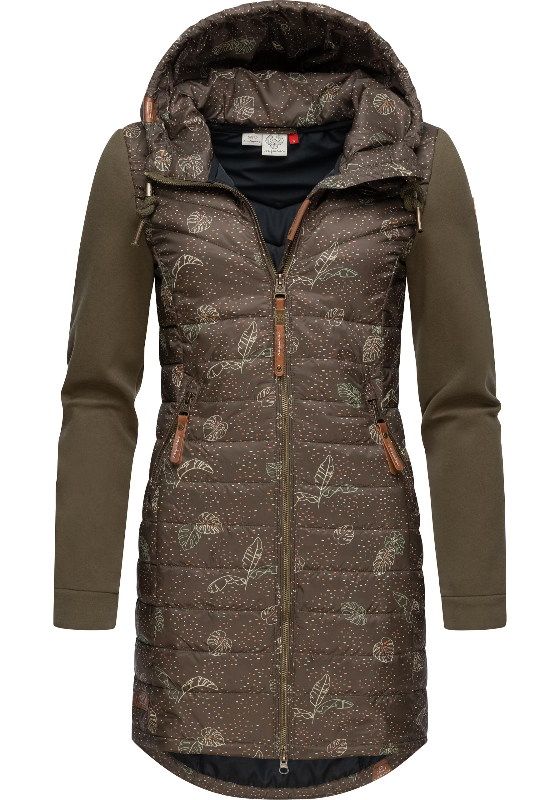 Ragwear Outdoorjacke "Lucinda Print Long", mit Kapuze, Steppjacke aus moder günstig online kaufen