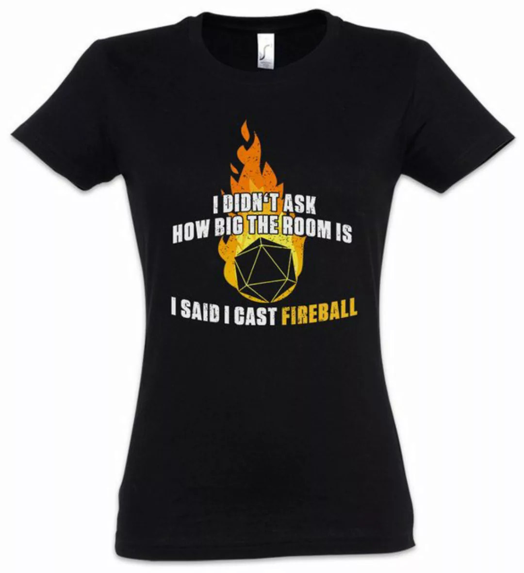 Urban Backwoods Print-Shirt RPG Fireball Damen T-Shirt Role Play Playing Ga günstig online kaufen