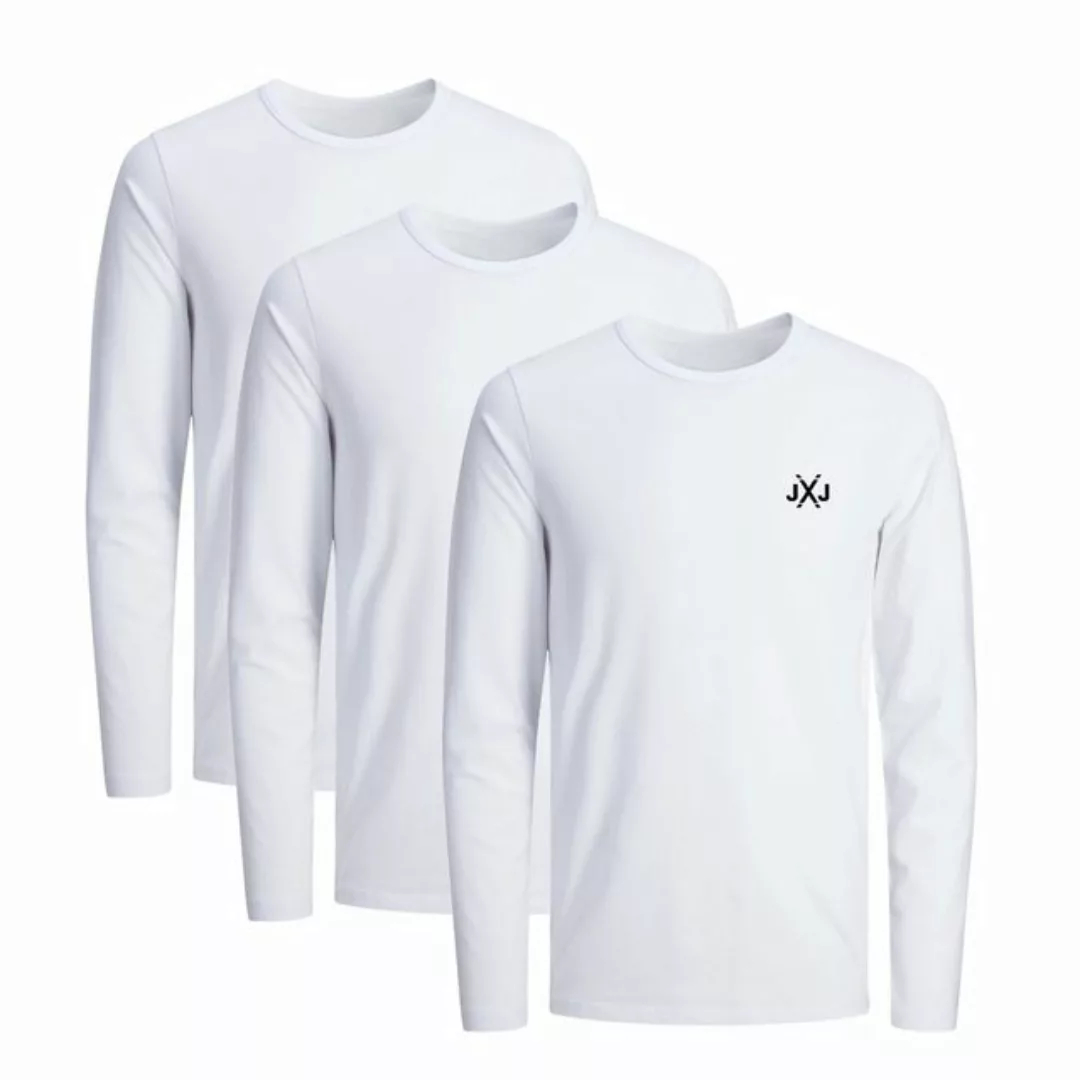 Jack & Jones Langarmshirt JCORISE INFINITY TEE LS CREW NECK 3-Pack Herren L günstig online kaufen