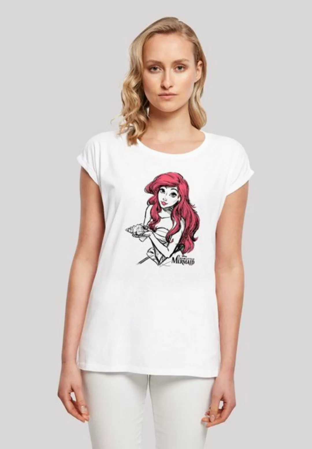 F4NT4STIC T-Shirt Ariel Shell Sketch Damen,Premium Merch,Regular-Fit,Kurze günstig online kaufen