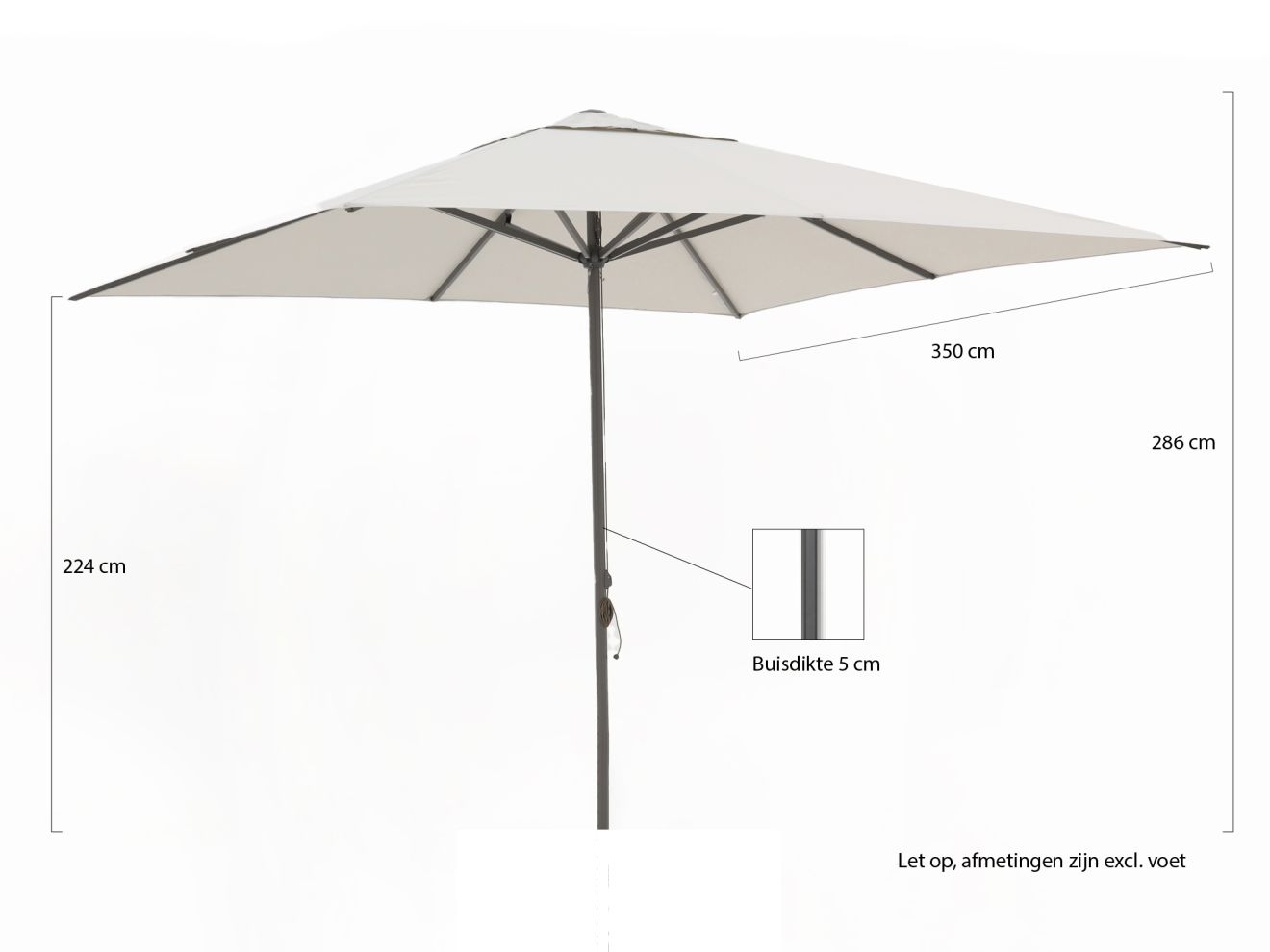 Shadowline Cuba Sonnenschirm 350x350 cm günstig online kaufen