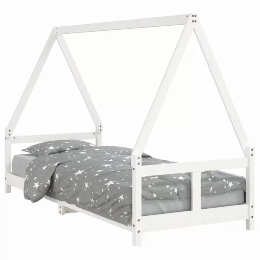 vidaXL Kinderbett Kinderbett Weiß 80x200 cm Massivholz Kiefer günstig online kaufen