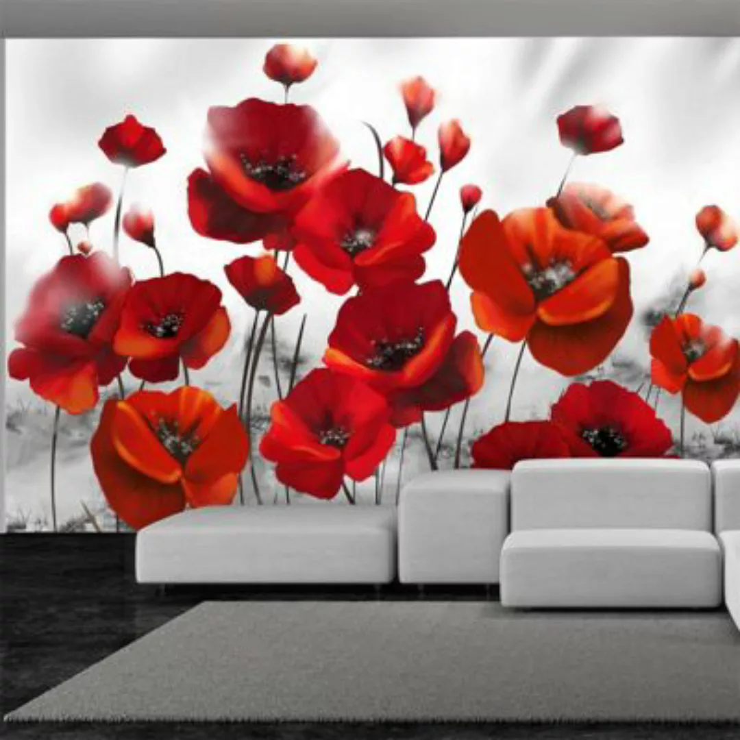artgeist Fototapete Glowing poppies mehrfarbig Gr. 100 x 70 günstig online kaufen