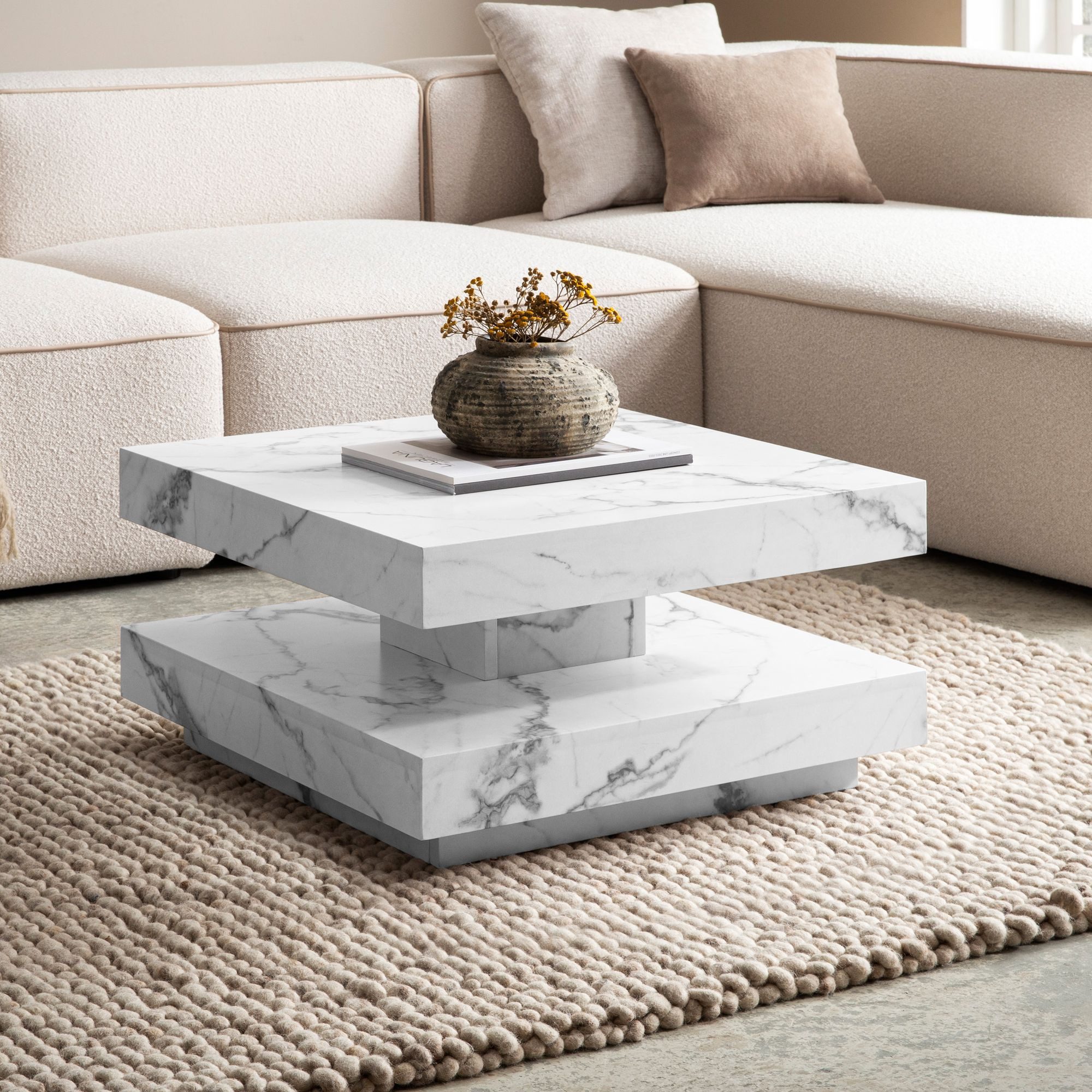 FINEBUY Couchtisch FB59755 (60x60x34 cm MDF, günstig online kaufen