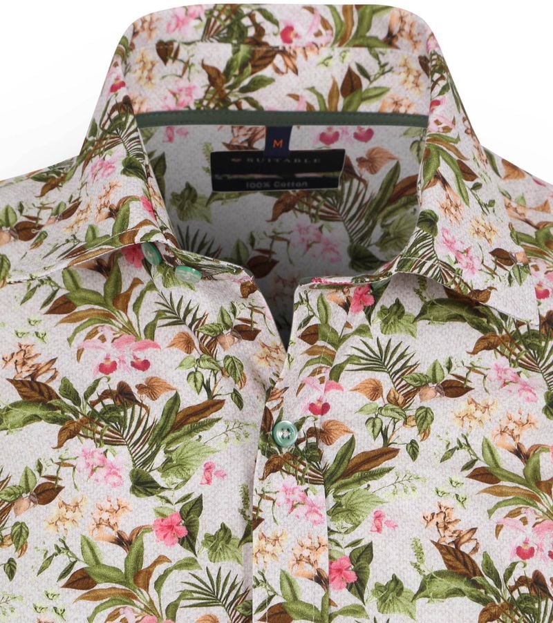 Suitable Short Sleeve Hemd Druck Jungle Grün - Größe XL günstig online kaufen