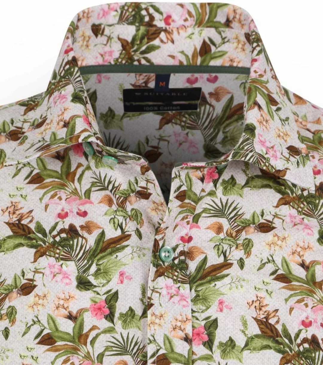 Suitable Short Sleeve Hemd Druck Jungle Grün - Größe L günstig online kaufen