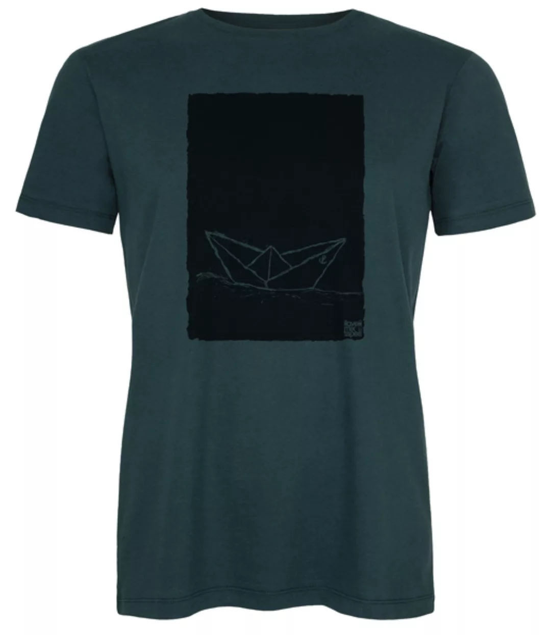Herren T-shirt Paperboat 2.0 Aus Biobaumwolle Teal Black Ilk01 günstig online kaufen