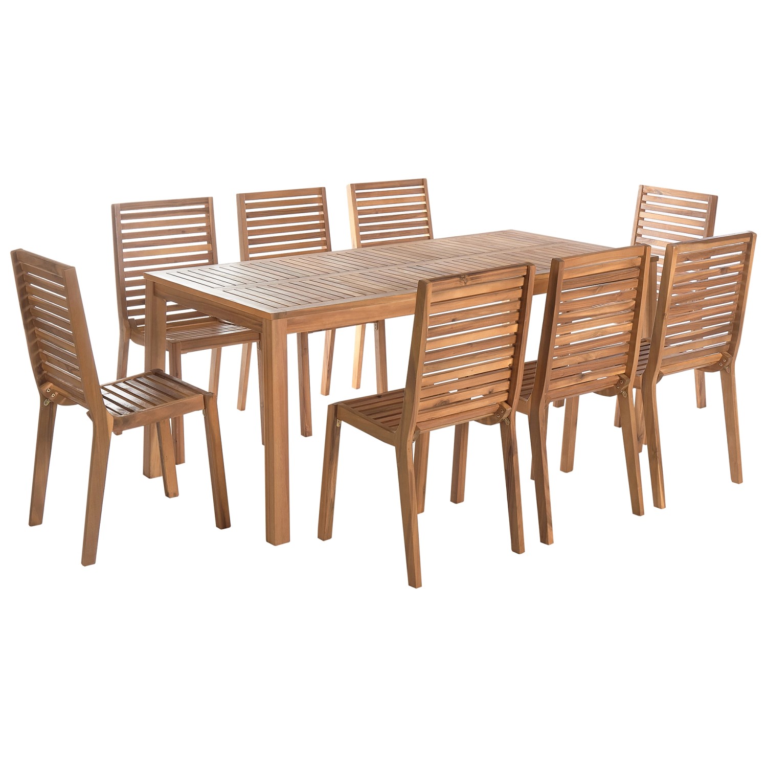 Beliani Gartentisch Set OMBRIANO Hellbraun günstig online kaufen