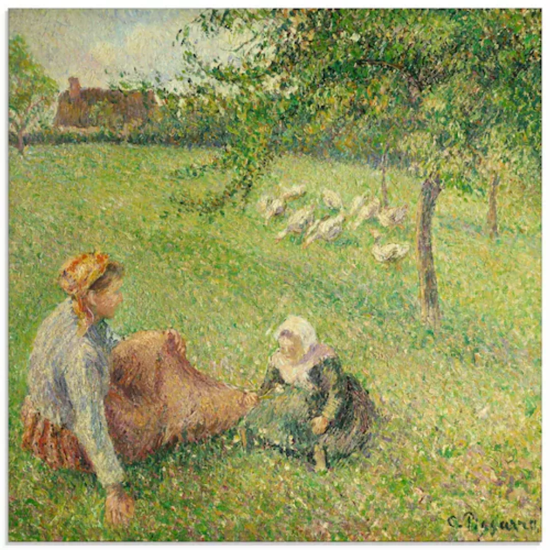 Artland Glasbild »Die Gänsehirtin. 1893«, Gruppen & Familien, (1 St.), in v günstig online kaufen