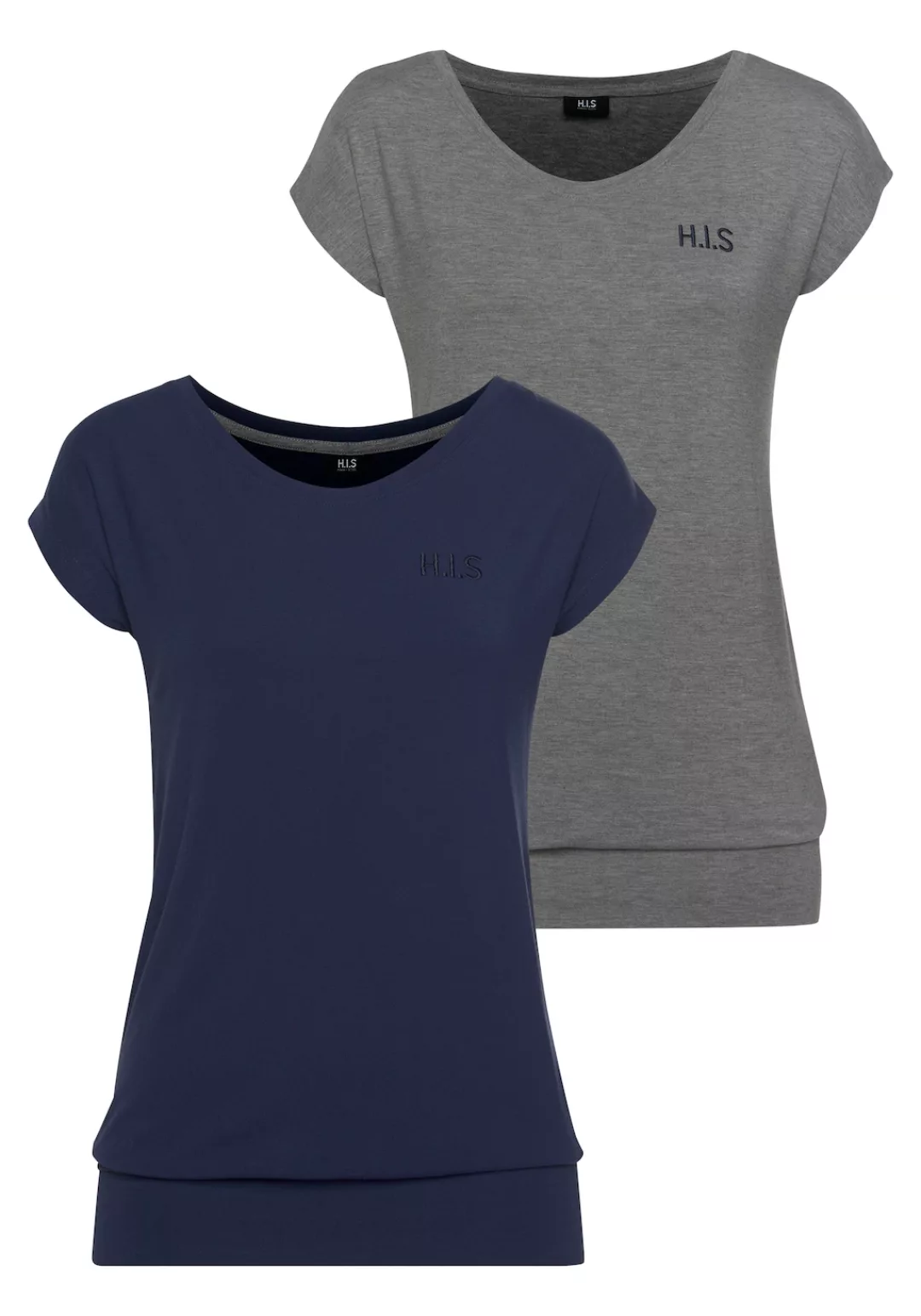 H.I.S T-Shirt aus Viskose (2er-Pack) günstig online kaufen