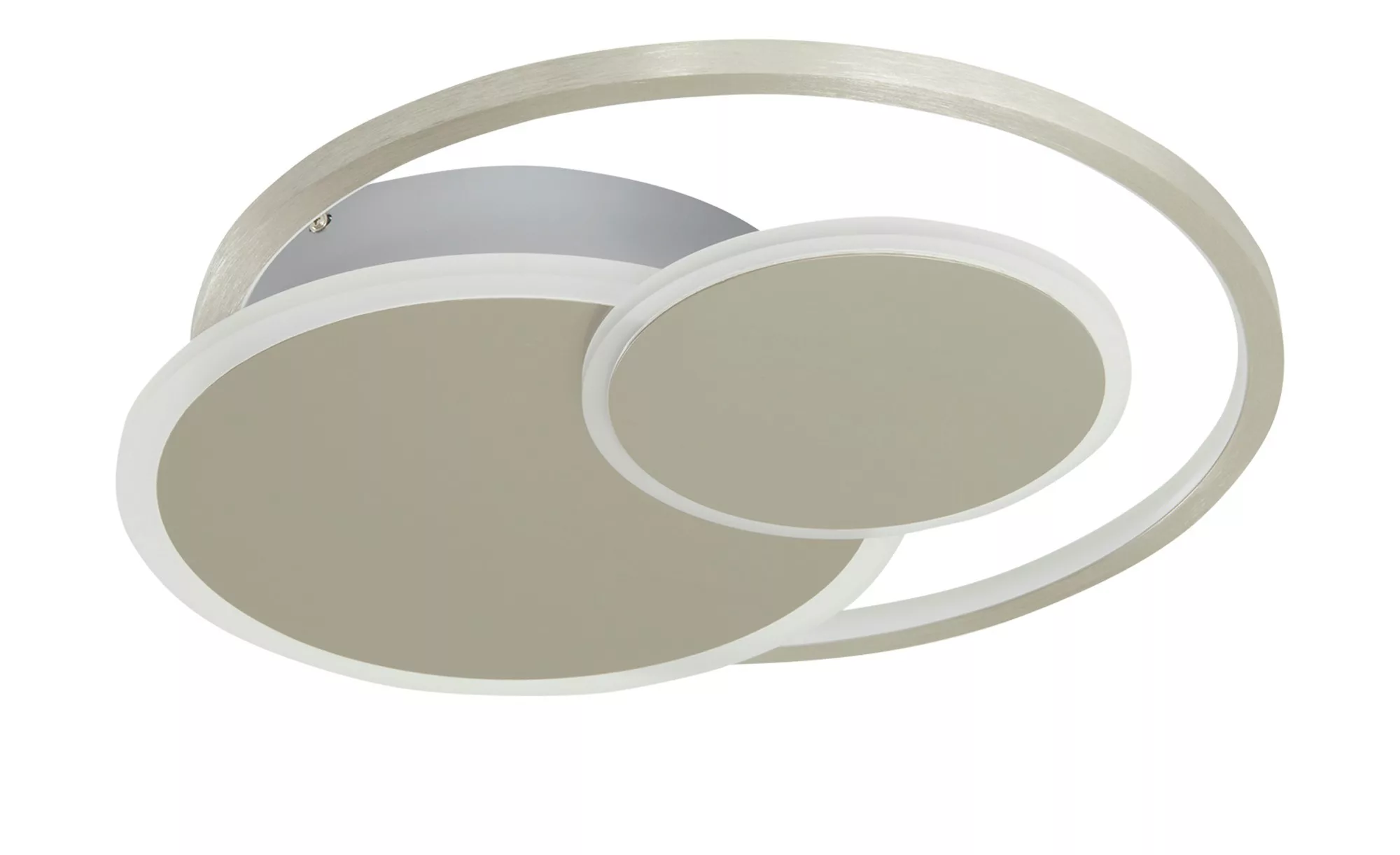 Meisterleuchten LED-Deckenleuchte, Alu-gebürstet, Kreise - silber - 44,5 cm günstig online kaufen