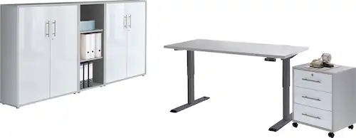 BMG Möbel Büromöbel-Set "Tabor", (Set, 5 tlg.), mit elektrisch höhenverstel günstig online kaufen