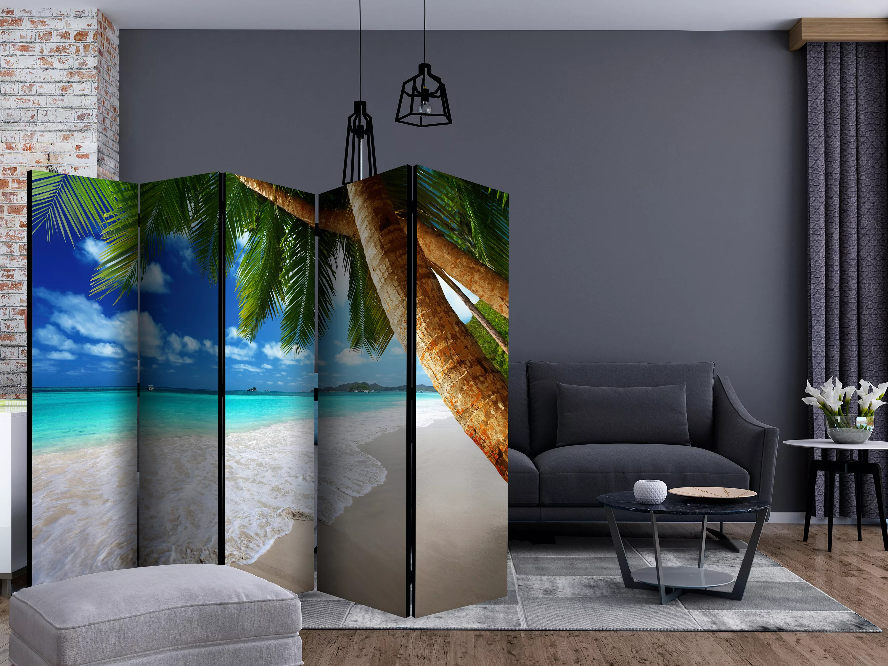 5-teiliges Paravent - Tropical Island Ii [room Dividers] günstig online kaufen