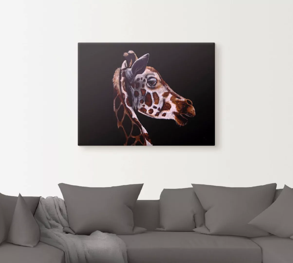 Artland Leinwandbild "Giraffen Portrait", Wildtiere, (1 St.), auf Keilrahme günstig online kaufen