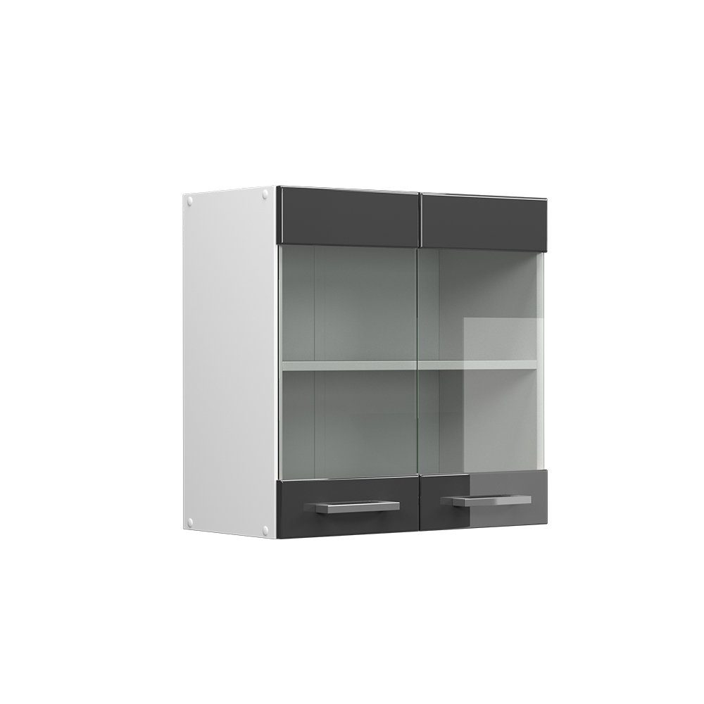 Vicco Glashängeschrank R-Line, Anthrazit Hochglanz/Weiß, 60 günstig online kaufen