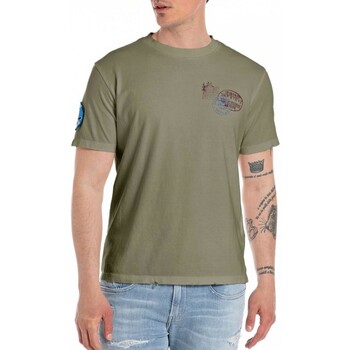 Replay  T-Shirts & Poloshirts Leichtes Militr-T-Shirt günstig online kaufen