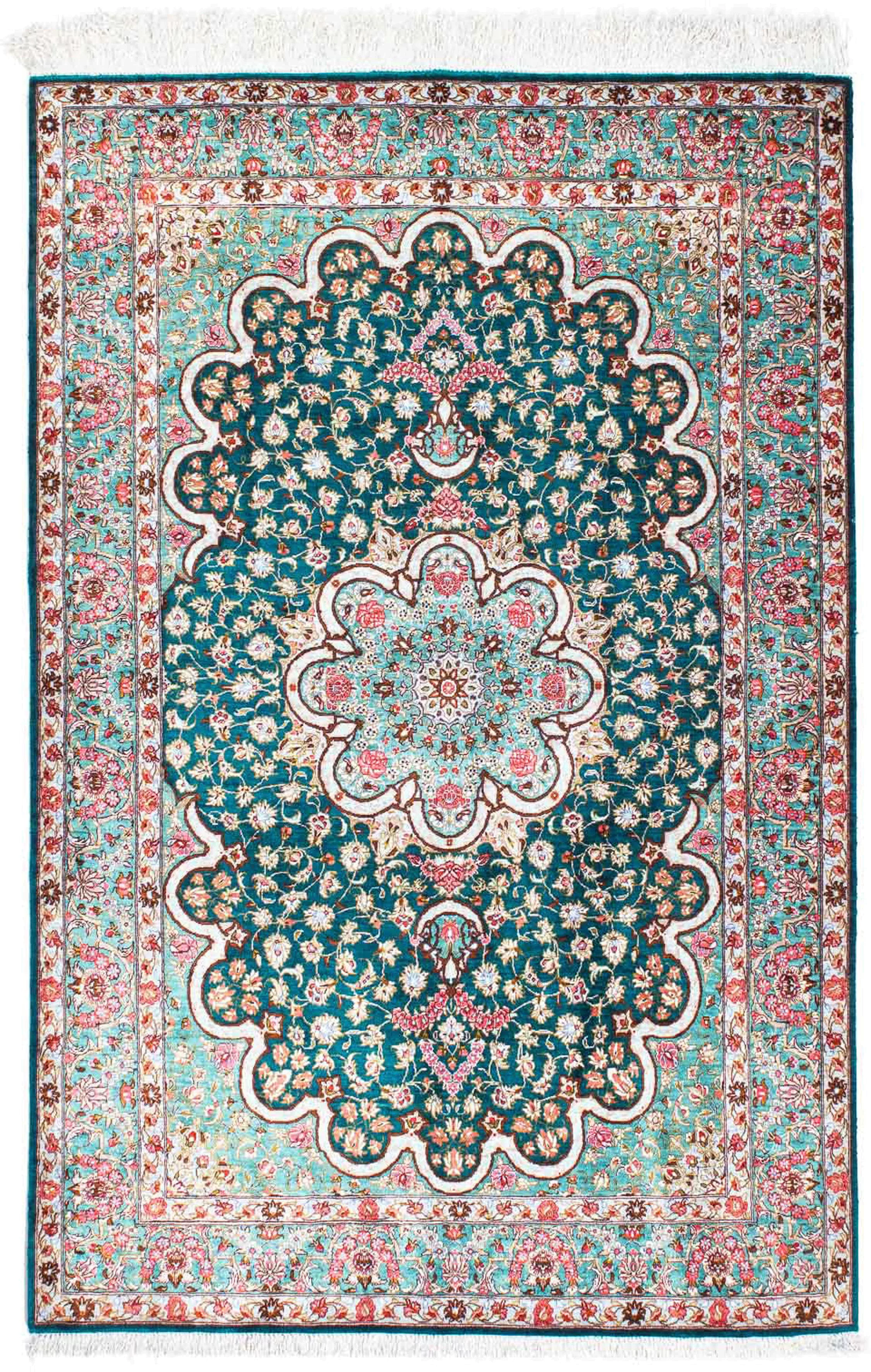 morgenland Orientteppich »Perser - Ghom - 152 x 100 cm - grün«, rechteckig günstig online kaufen