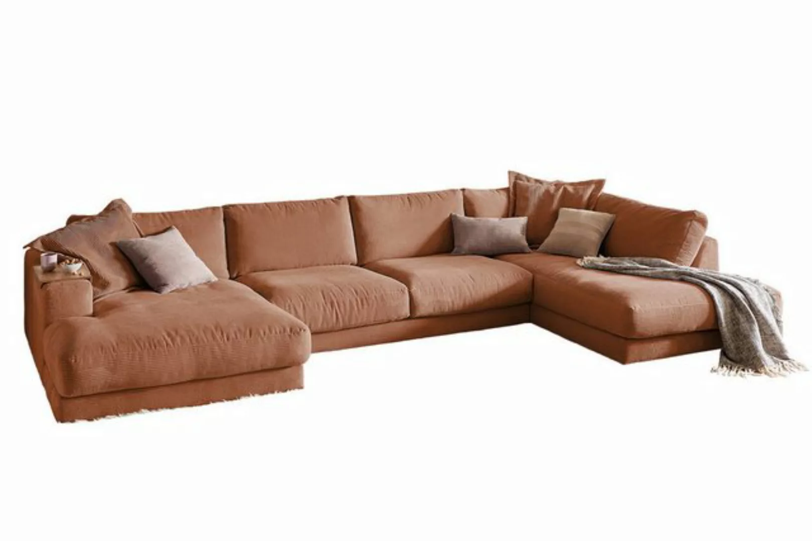 KAWOLA Wohnlandschaft MADELINE, Sofa Couch U-Form Cord verschiedene Farben günstig online kaufen