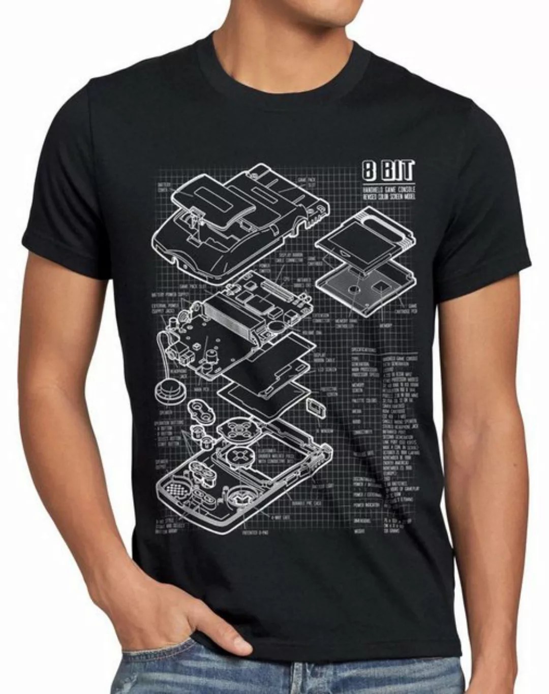 Print-Shirt Herren T-Shirt Game Boy classic gamer mario super retro nes zel günstig online kaufen