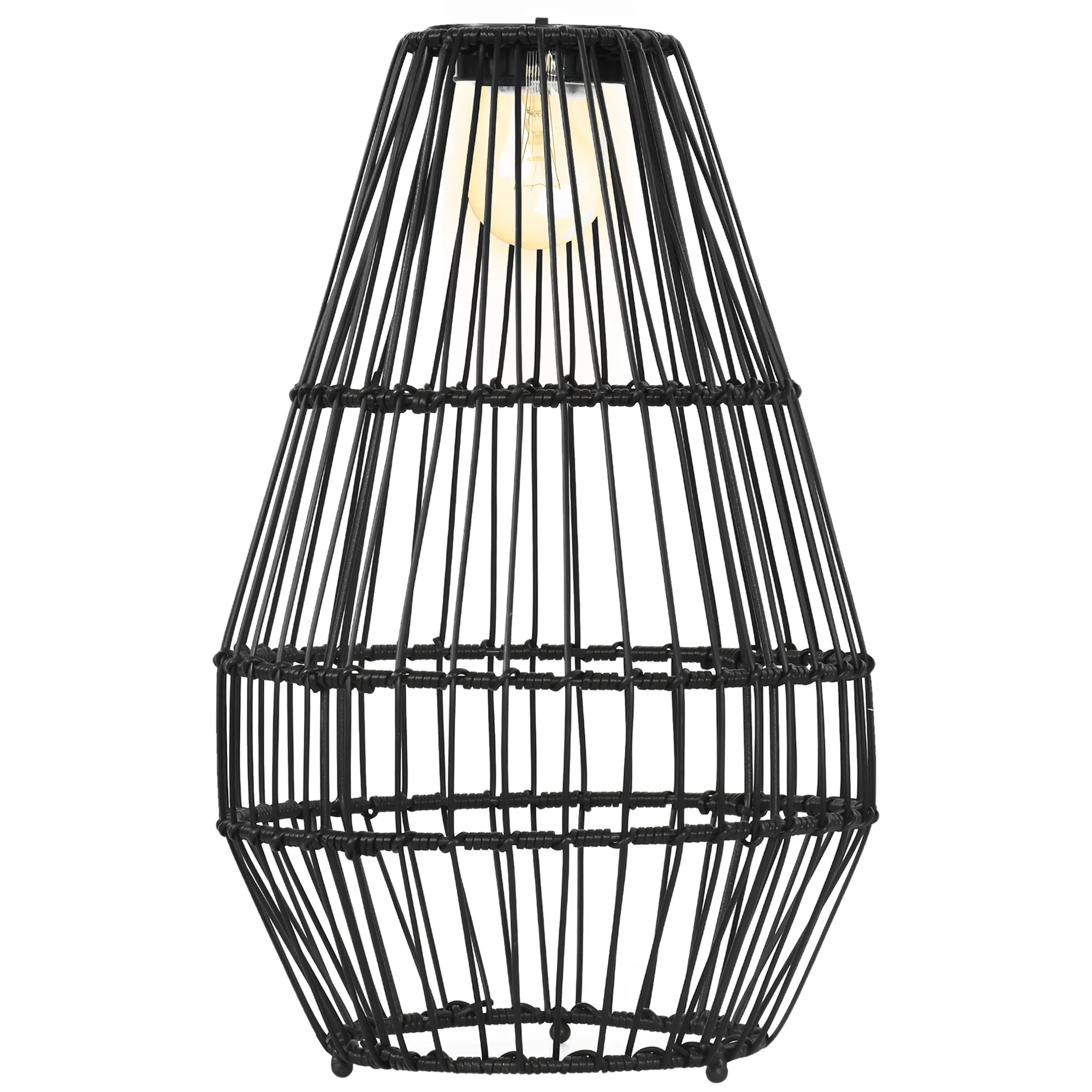 Solarleuchte 867-125V00BK schwarz Edelstahl Polypropylen Polyrattan B/H/L: günstig online kaufen