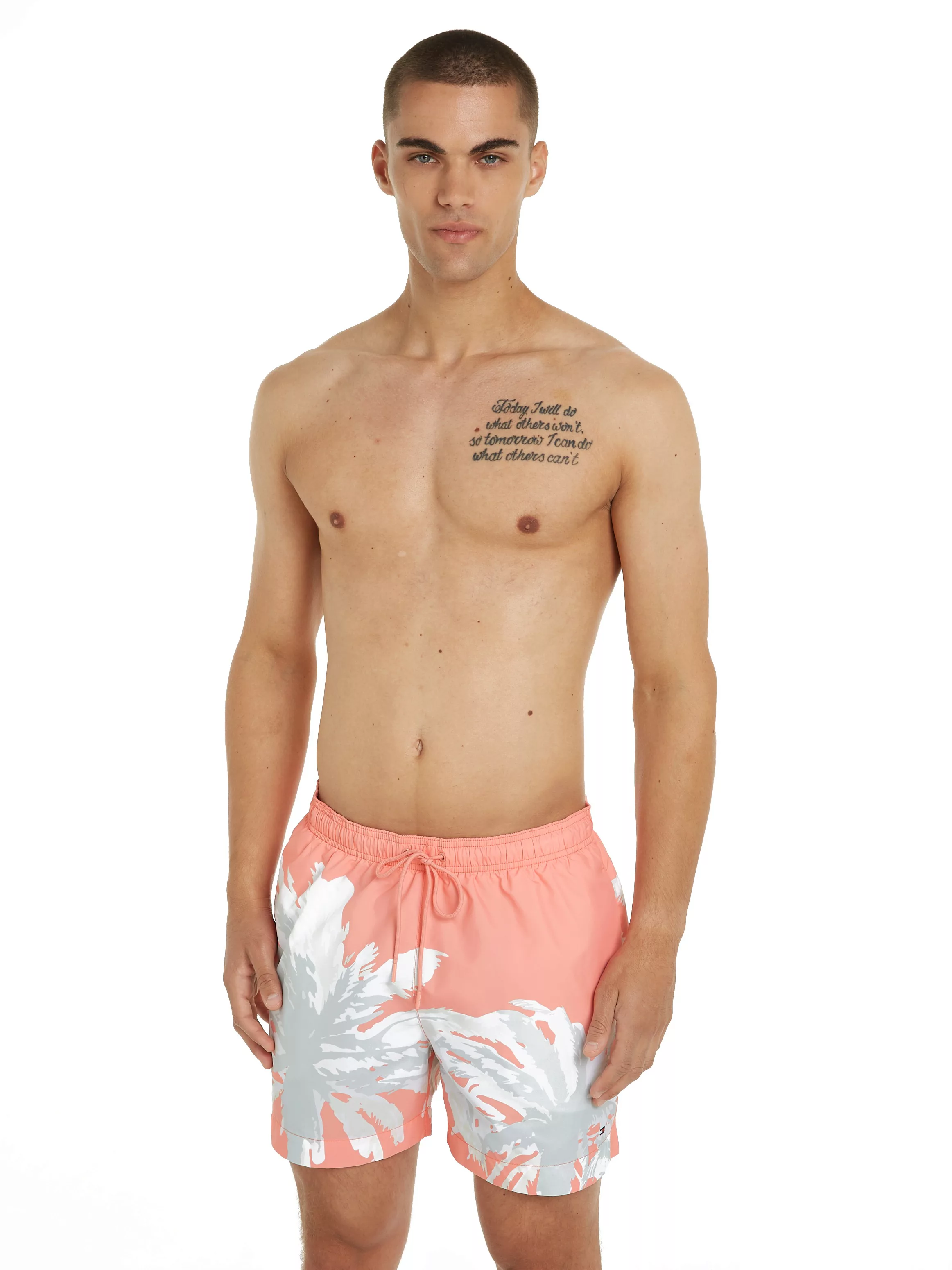 Tommy Hilfiger Swimwear Badeshorts "MEDIUM DRAWSTRING PLACED", mit Palmenpr günstig online kaufen