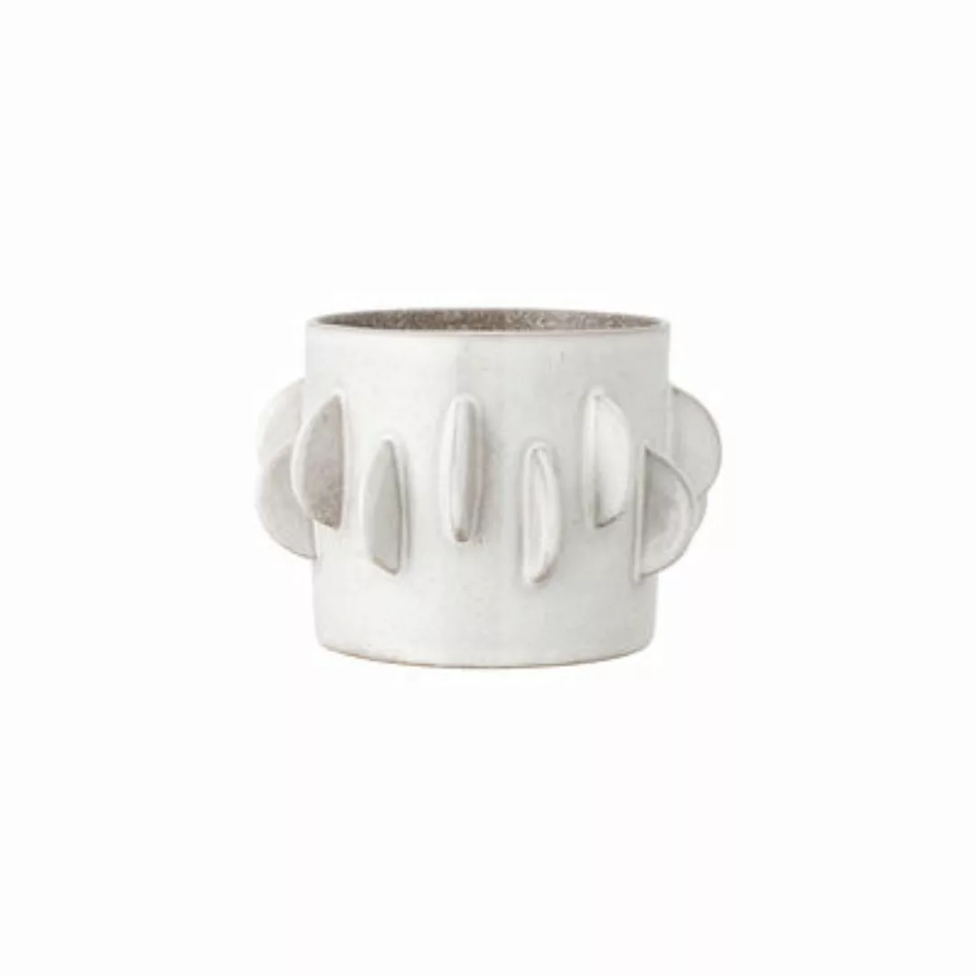 Blumentopf Roza keramik weiß / Ø 18 x H 13 cm - Bloomingville - Weiß günstig online kaufen