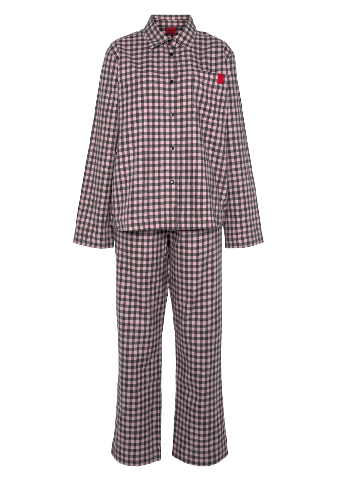 HUGO Schlafanzug "FLANELLA PYJAMA SET", (2 tlg.), mit Brusttasche günstig online kaufen