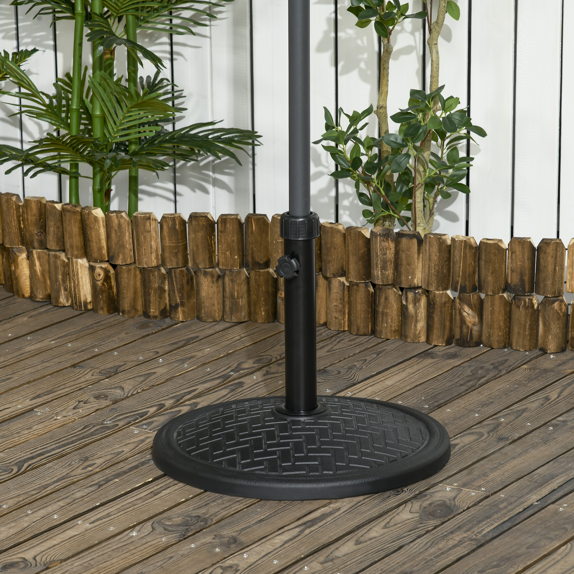 Outsunny Pied de parasol rund 14 KG Sonnenschirmständer Gartenschirmständer günstig online kaufen
