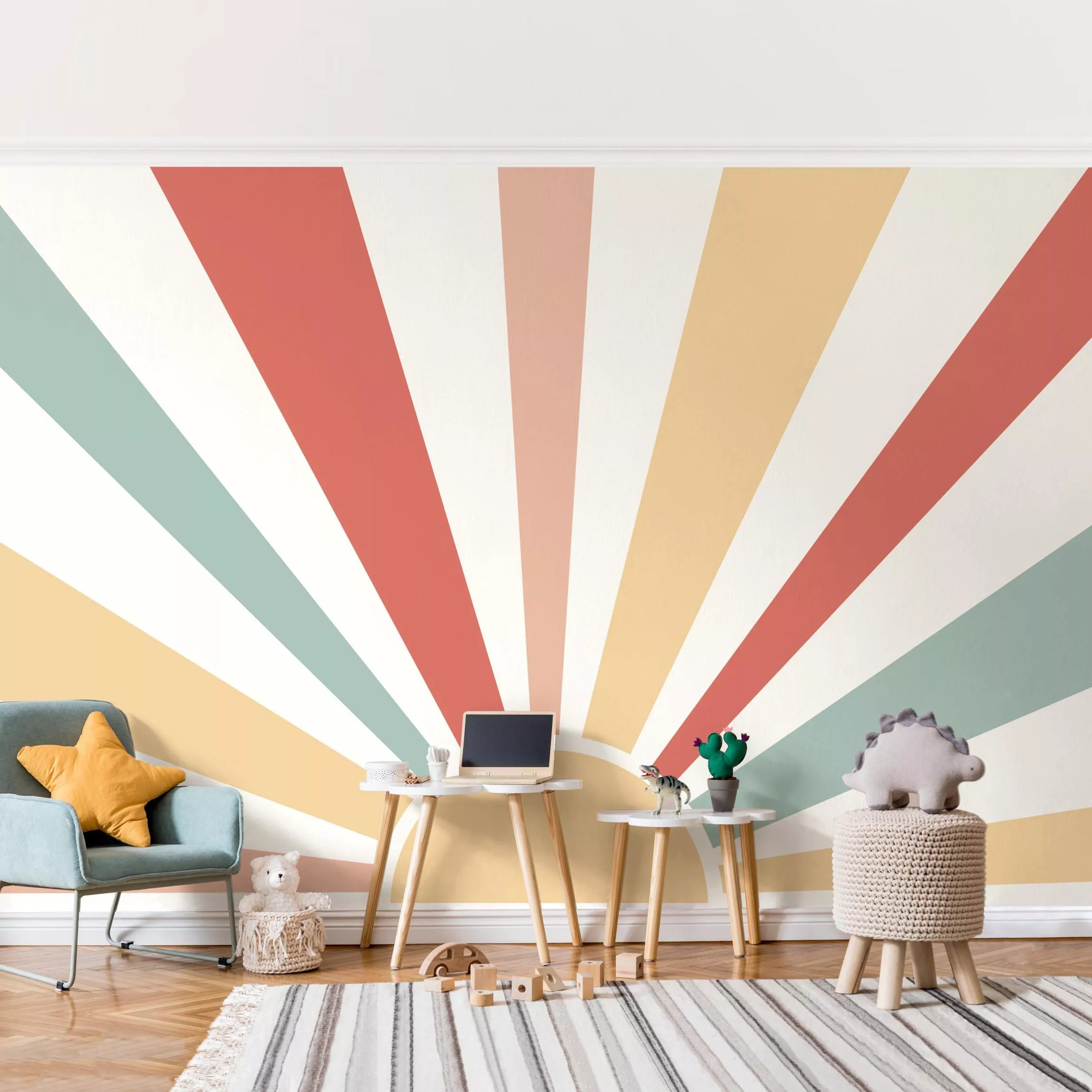 Fototapete Boho Sonne Pastell Bunt günstig online kaufen