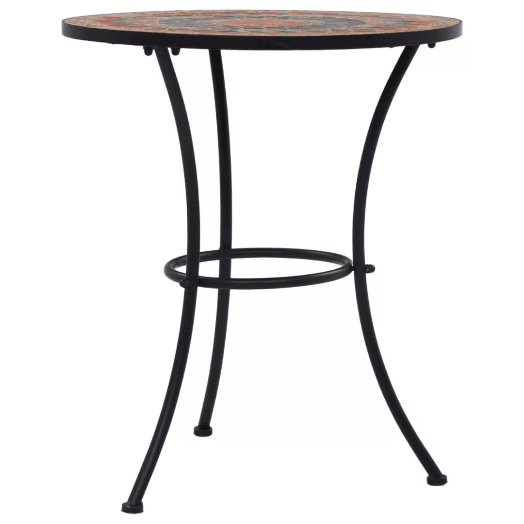 Mosaik-bistrotisch Orange / Grau 60 Cm Keramik günstig online kaufen