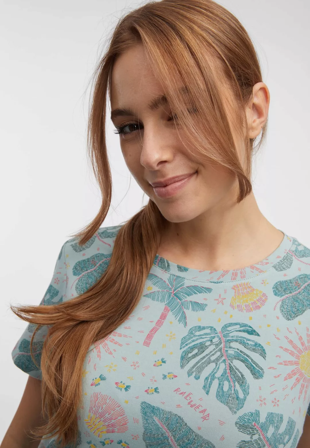 Ragwear Kurzarmshirt ADORI PRINT mit sommerlichem Allover Druck im Relax Fi günstig online kaufen