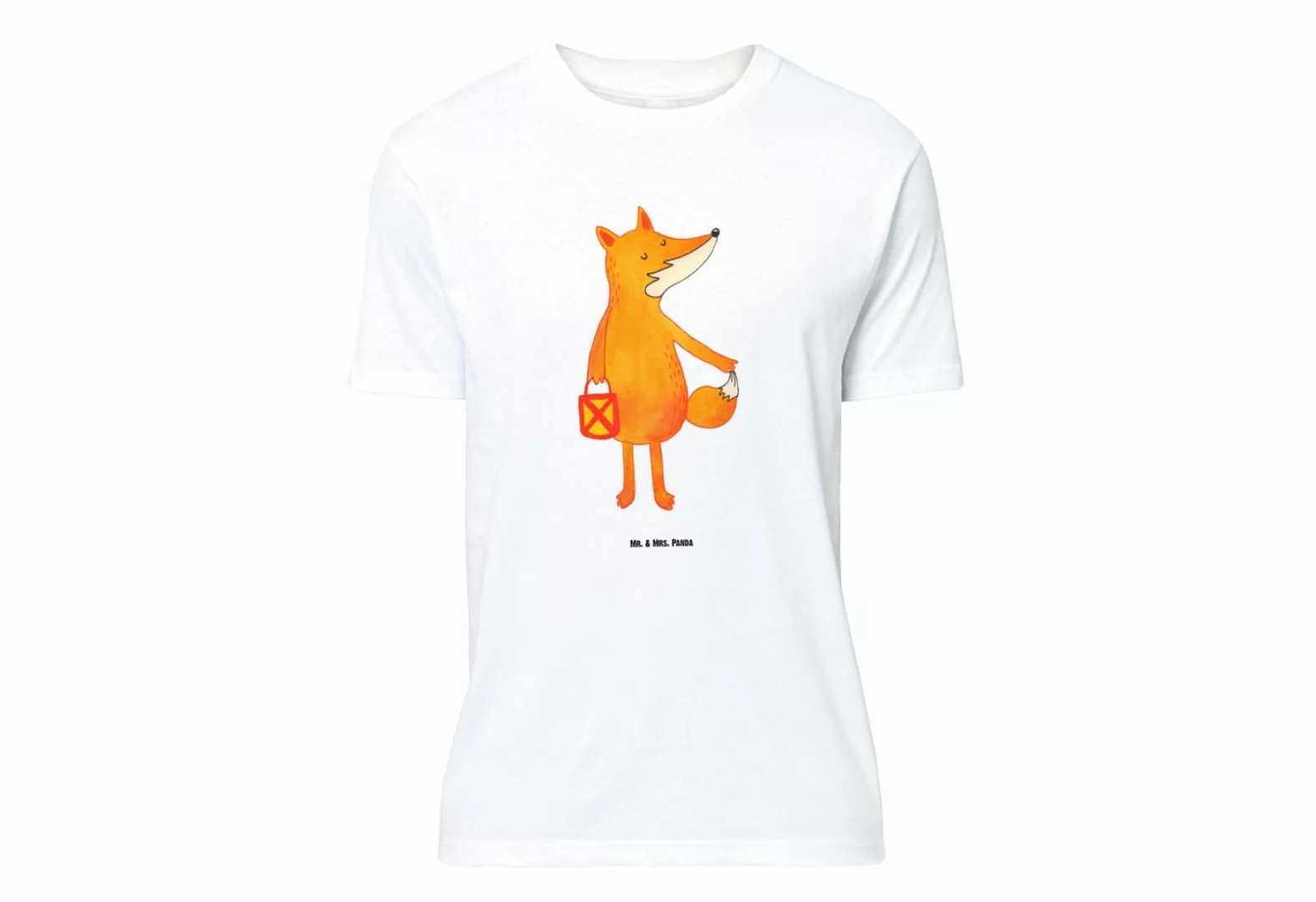 Mr. & Mrs. Panda T-Shirt Fuchs Laterne - Weiß - Geschenk, Tshirt, Sankt Mar günstig online kaufen