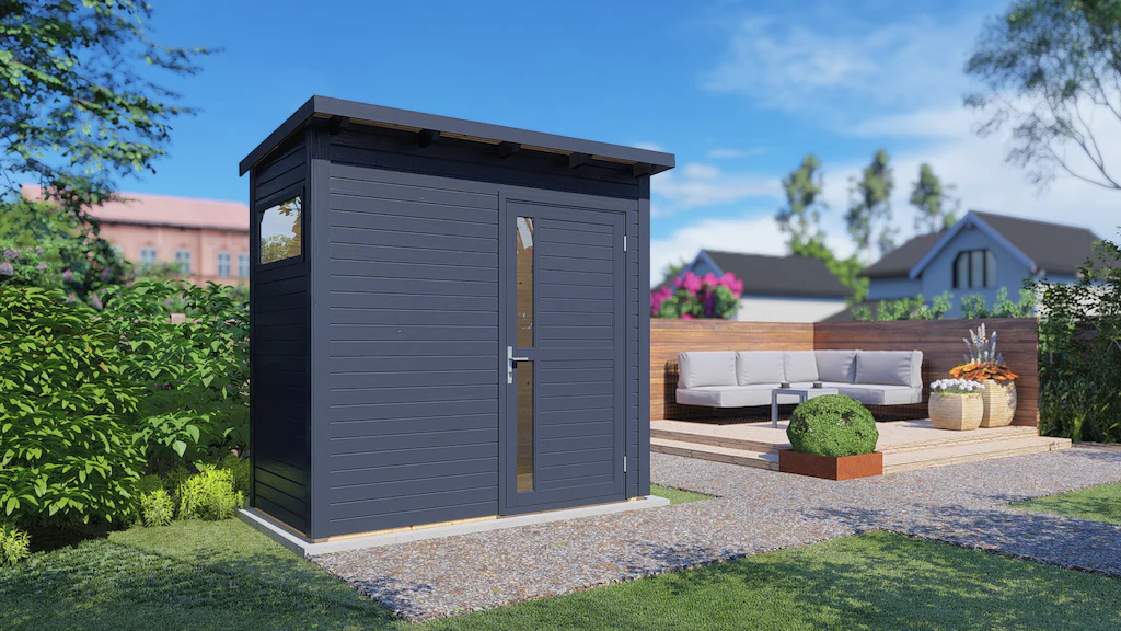 BERTILO Gartenhaus "Pentus 1 anthrazit" günstig online kaufen