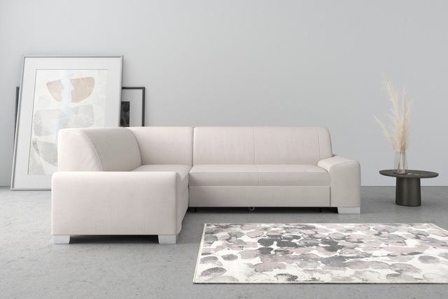 DOMO collection Ecksofa »Anzio in kubischer Formensprache, flache Armlehnen günstig online kaufen