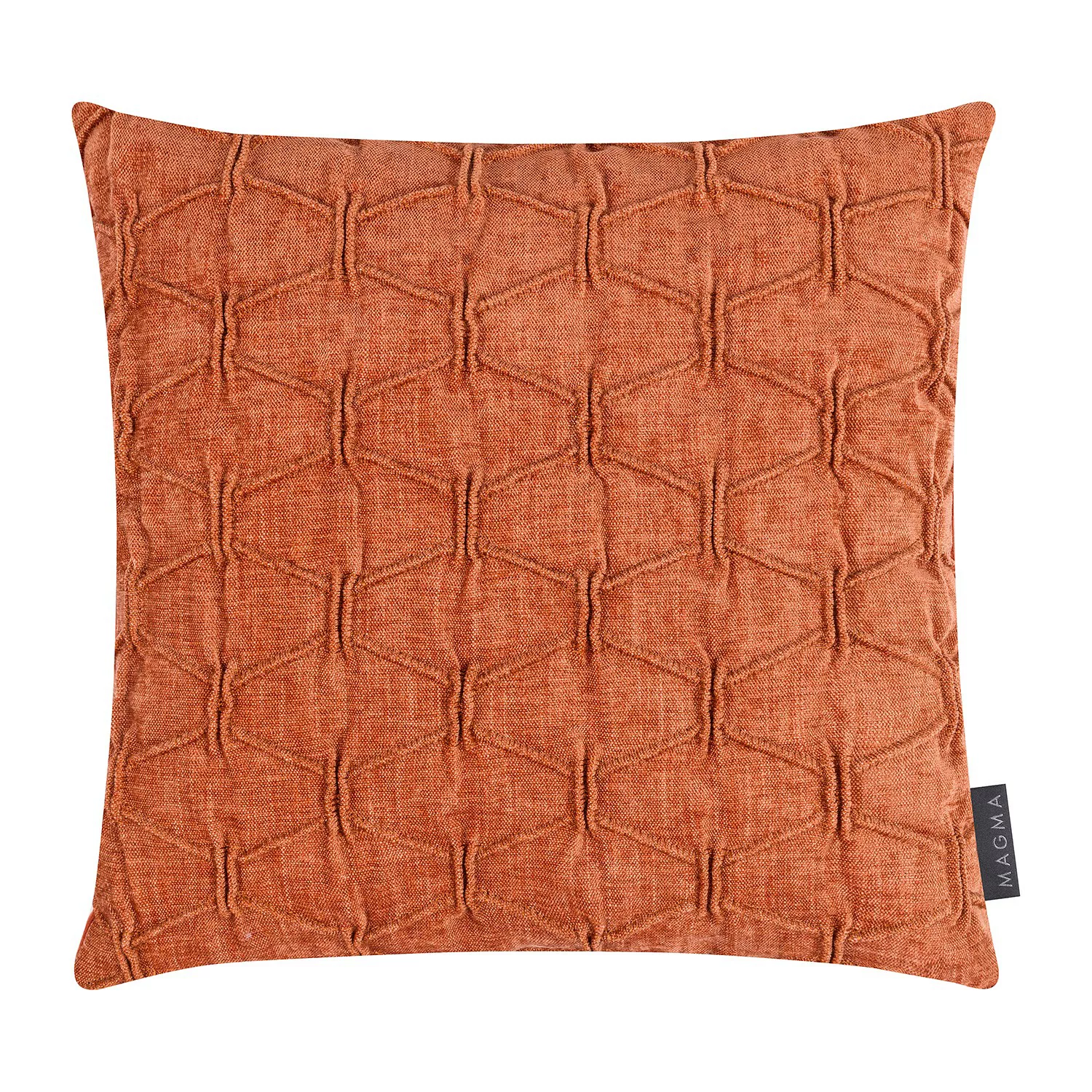 home24 Magma-Heimtex Kissenbezug Matrix Terracotta 40x40 cm (BxH) Jacquard günstig online kaufen