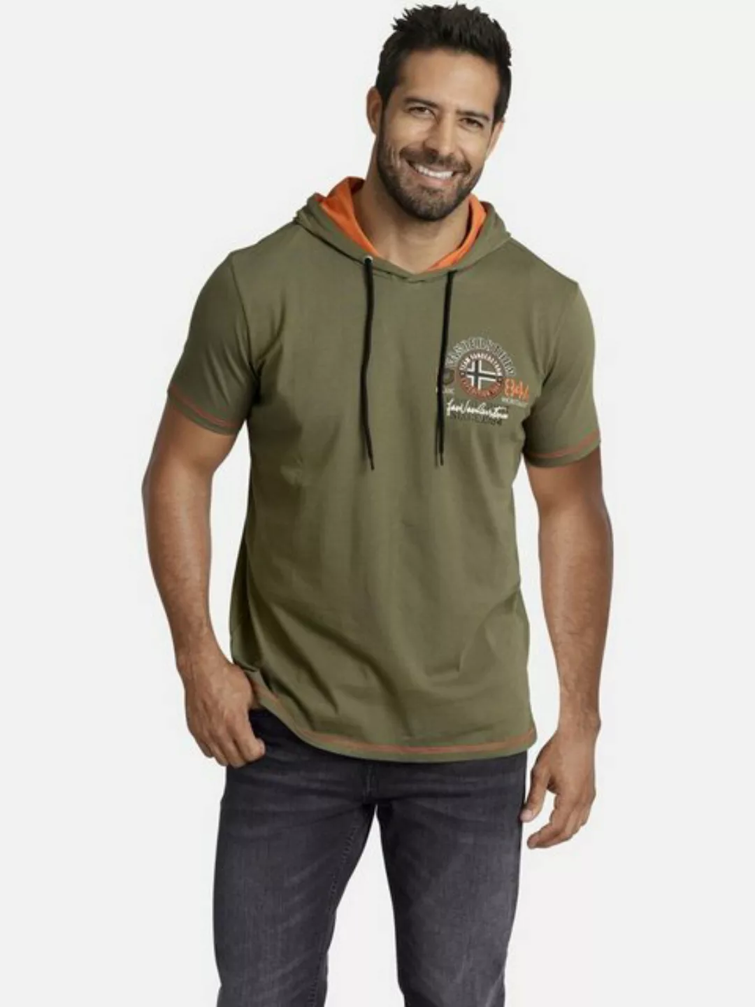 Jan Vanderstorm T-Shirt FREYVID mit komfortablen Saumschlitzen günstig online kaufen